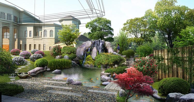 庭院景觀設(shè)計(jì)案例 以植物、山石與山水空間營造自然意境